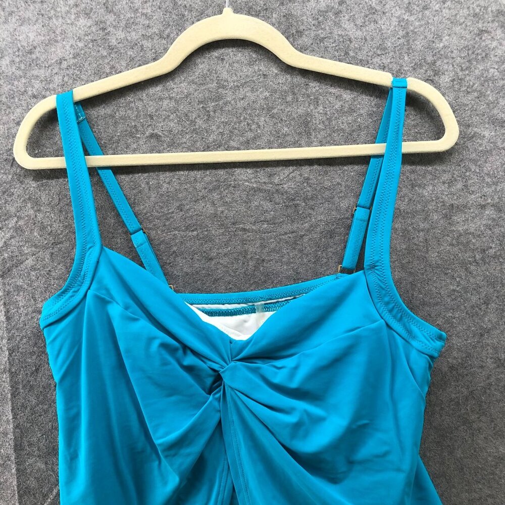 Lands' End Women's Blue Swim Top - Picture 3 of 10